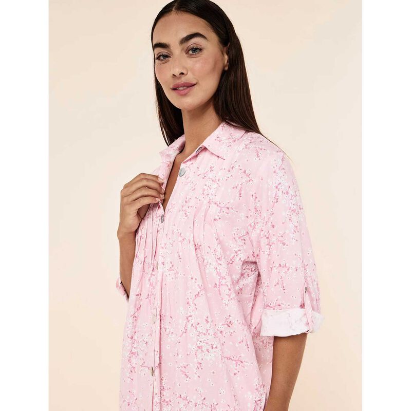 Papinelle Cheri Blossom Cosy Pleat Front Nightie image number 3